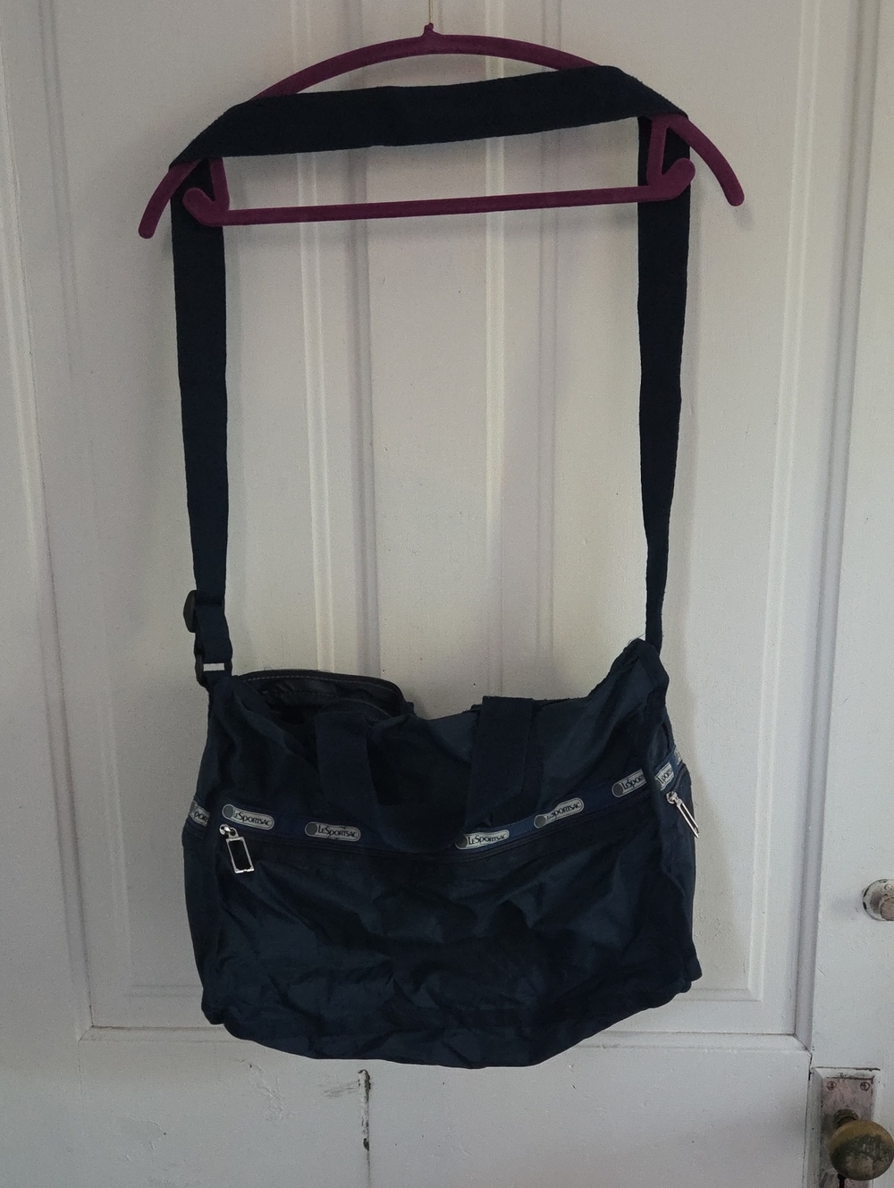 LeSportSac Navy Nylon Crossbody Duffle Bag